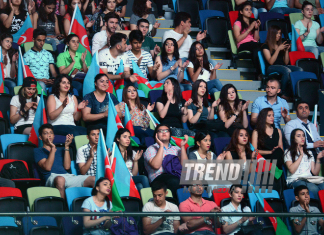 Day 2 of FIG World Cup Final in Rhythmic Gymnastics kicks off in Baku. Azerbaijan, Baku, 23 July 2016